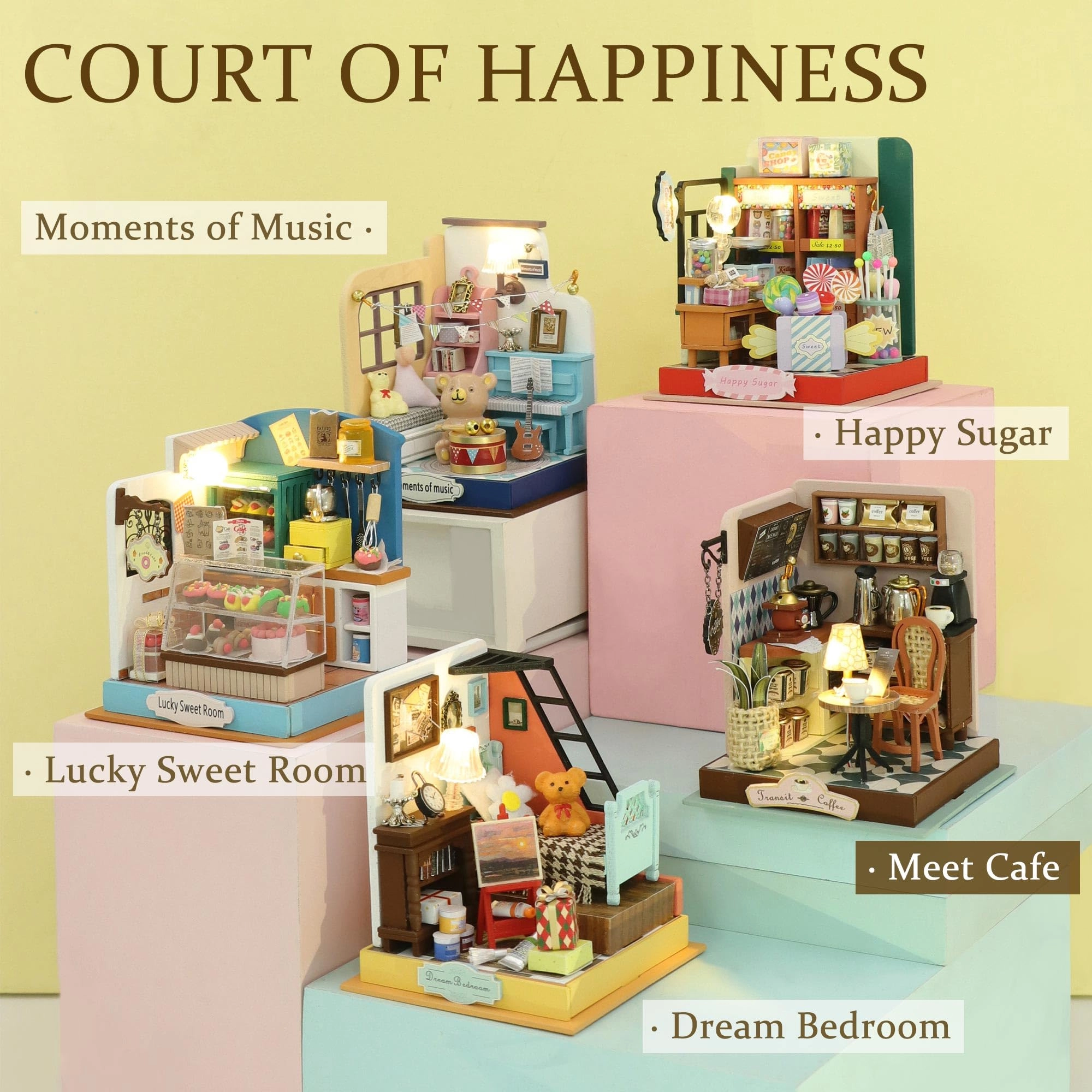 DIY Miniature House Kit - Vintage Coffee Shop