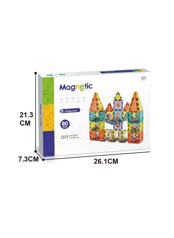 Magnetic DIY Blocks Set - 80 pcs