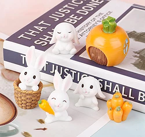 Miniature Rabbits Figurines - Resin
