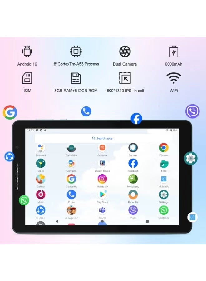 CM936 Tablet 9" 5G 8GB RAM 512GB