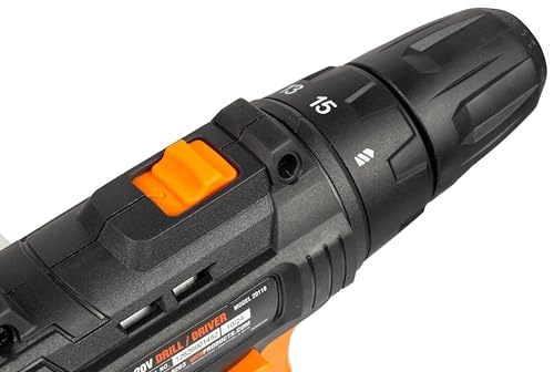 3/8-Inch Drill and Driver - 20V Max 15 clutch 1500 RPM