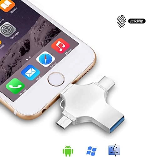 4 In 1 Multi-function OTG USB Flash Drive - 3.0 Type-C 128GB