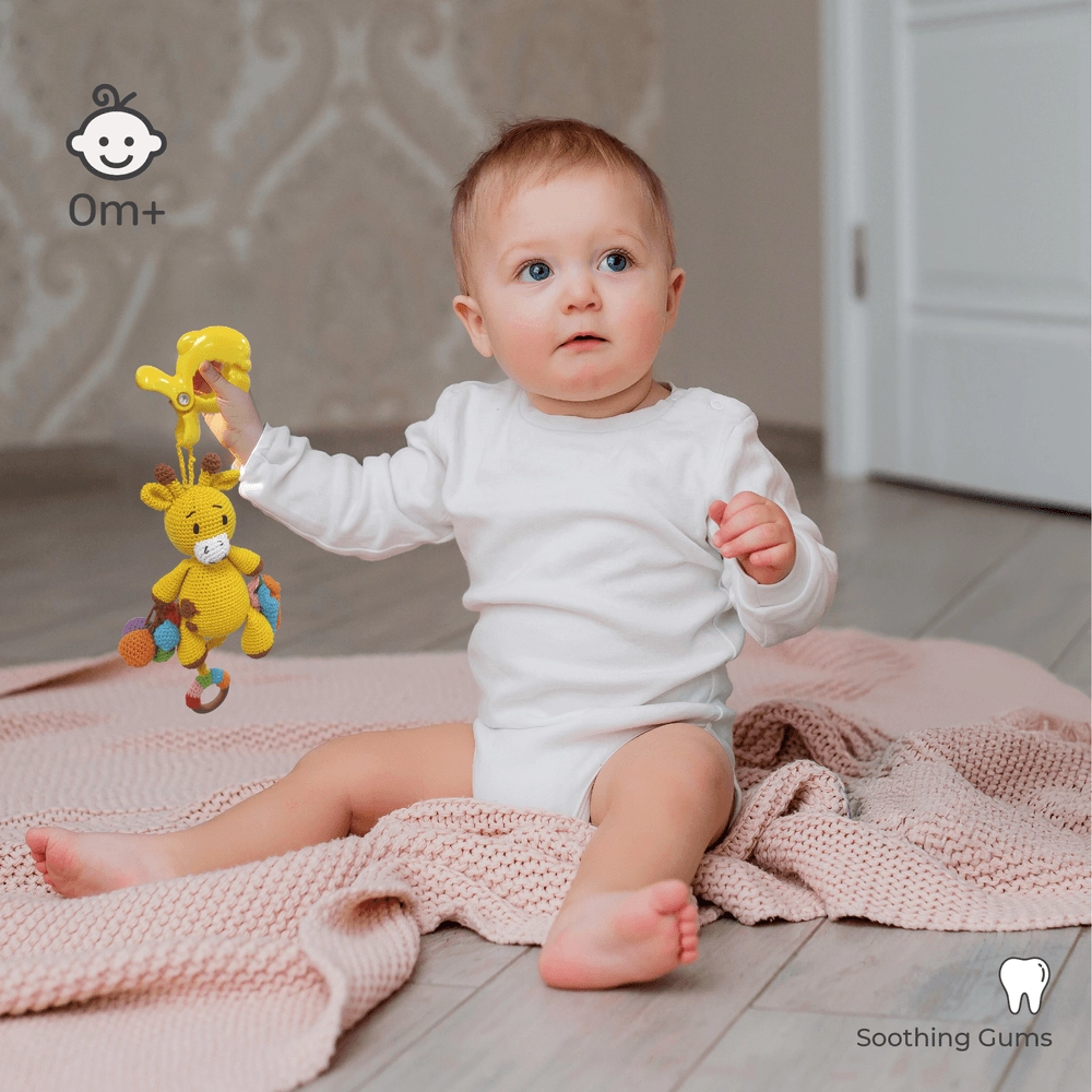 Crochet Ring Rattle Toy - Suitable for 0 month & above premium cotton yarn Tiger