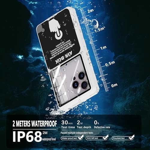 Waterproof Case - Thermoplastic Polyurethane for iPhone 15/14/13/12 Pro Max, Samsung S24/S23 Ultra