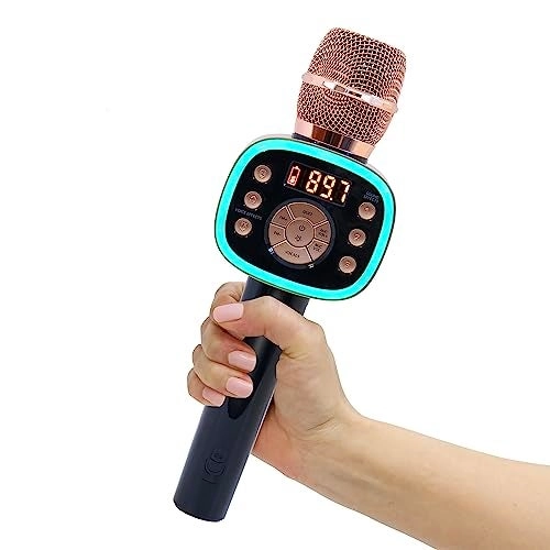 The Singing Machine Mic 20 - Wireless Bluetooth Rose Gold