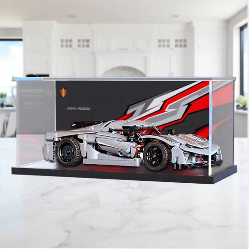 Technic Display Case (42131) - Clear Acrylic Black Bottom+top Light