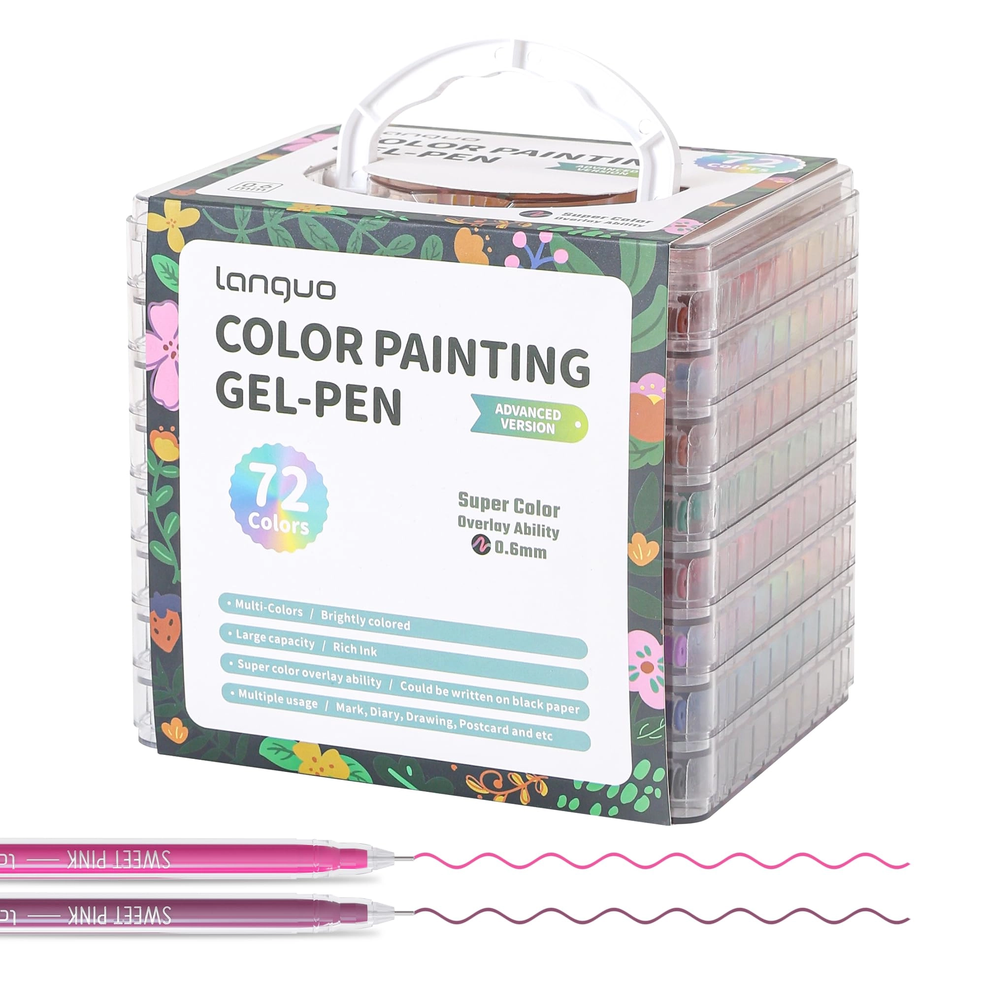LANGUO Gel Pens - 72.0 Count 0.6mm