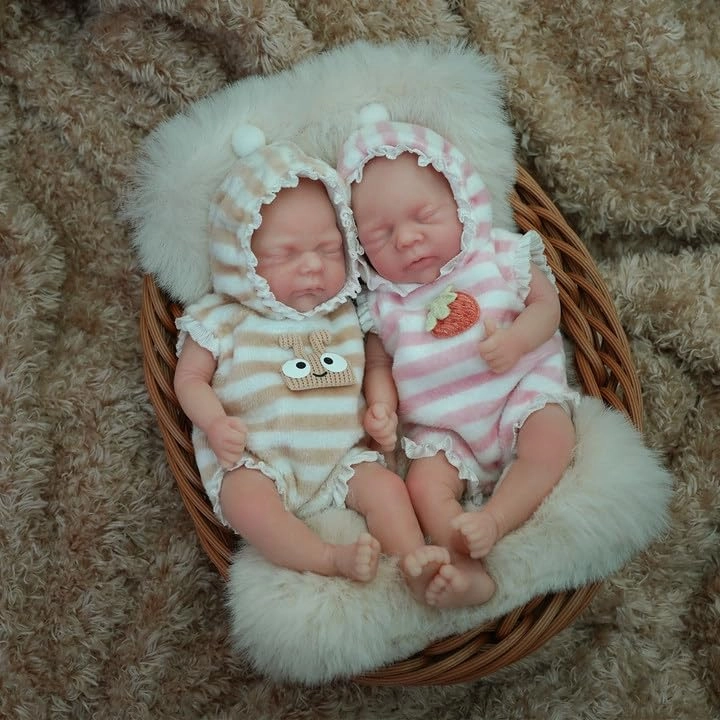 Reborn Baby Doll - 6 Inch Silicone Twin