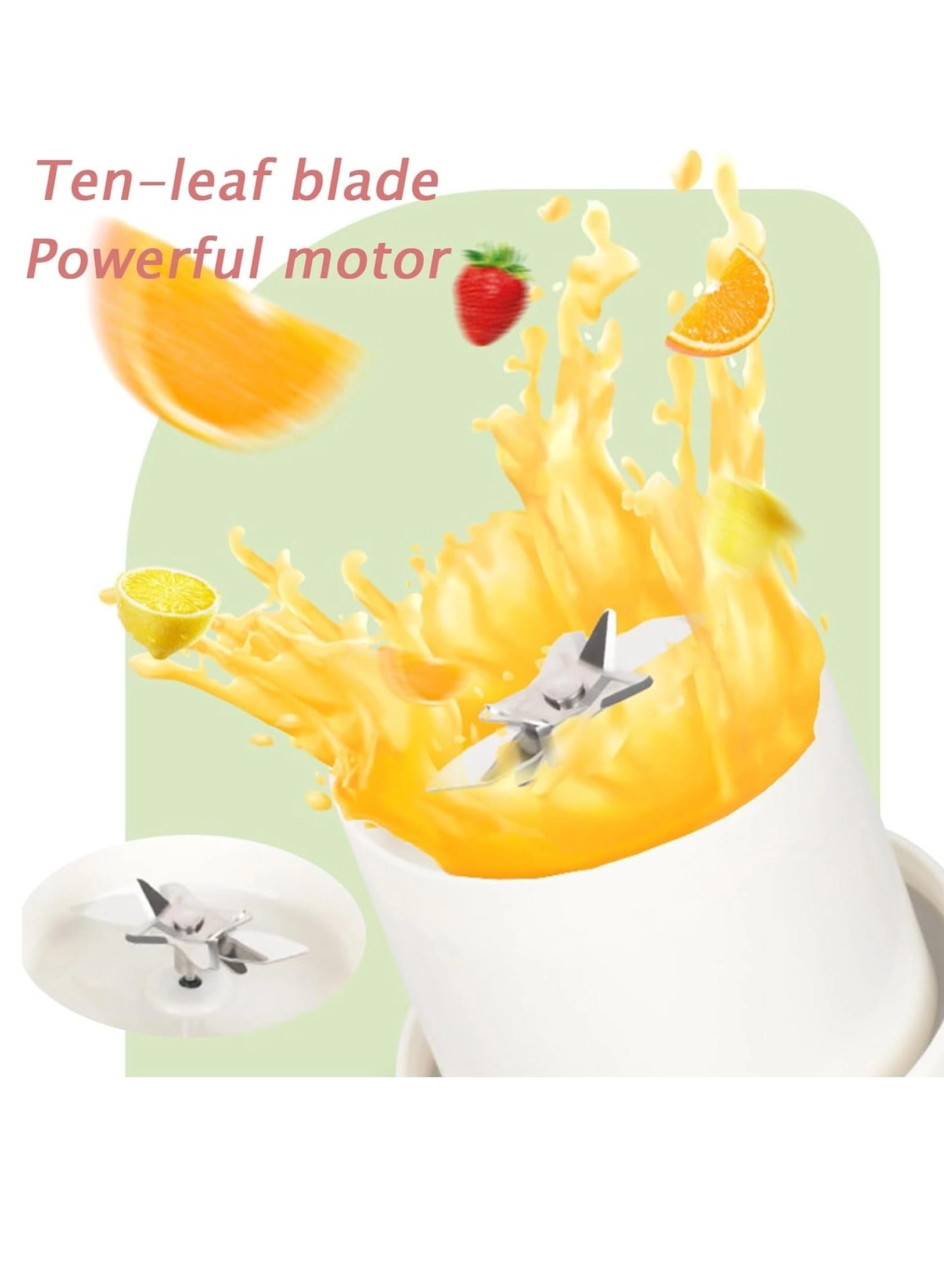 SG3009 - Portable rechargeable 10-blade 2-in-1 juicer