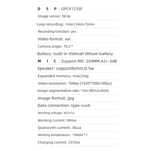 Thumb Action Camera - 1080P 30FPS