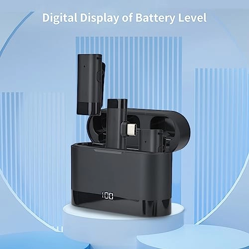 Wireless Clip on Microphone - 2 Transmitters 2.4G