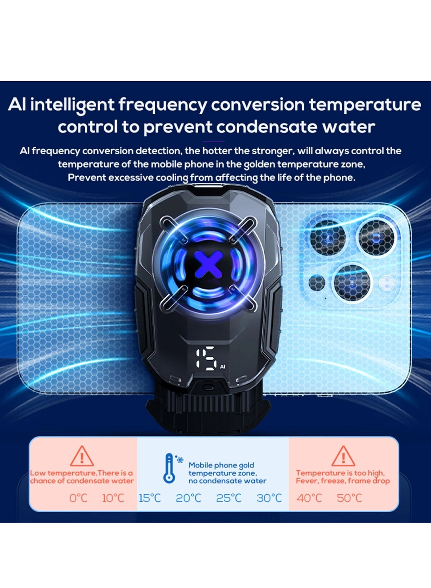 DL16 - Cell Phone Cooler 27W 2.83-3.66in