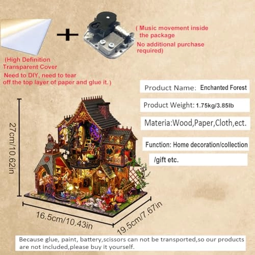 Magic House - 3D Mini Dollhouse Musical Movement