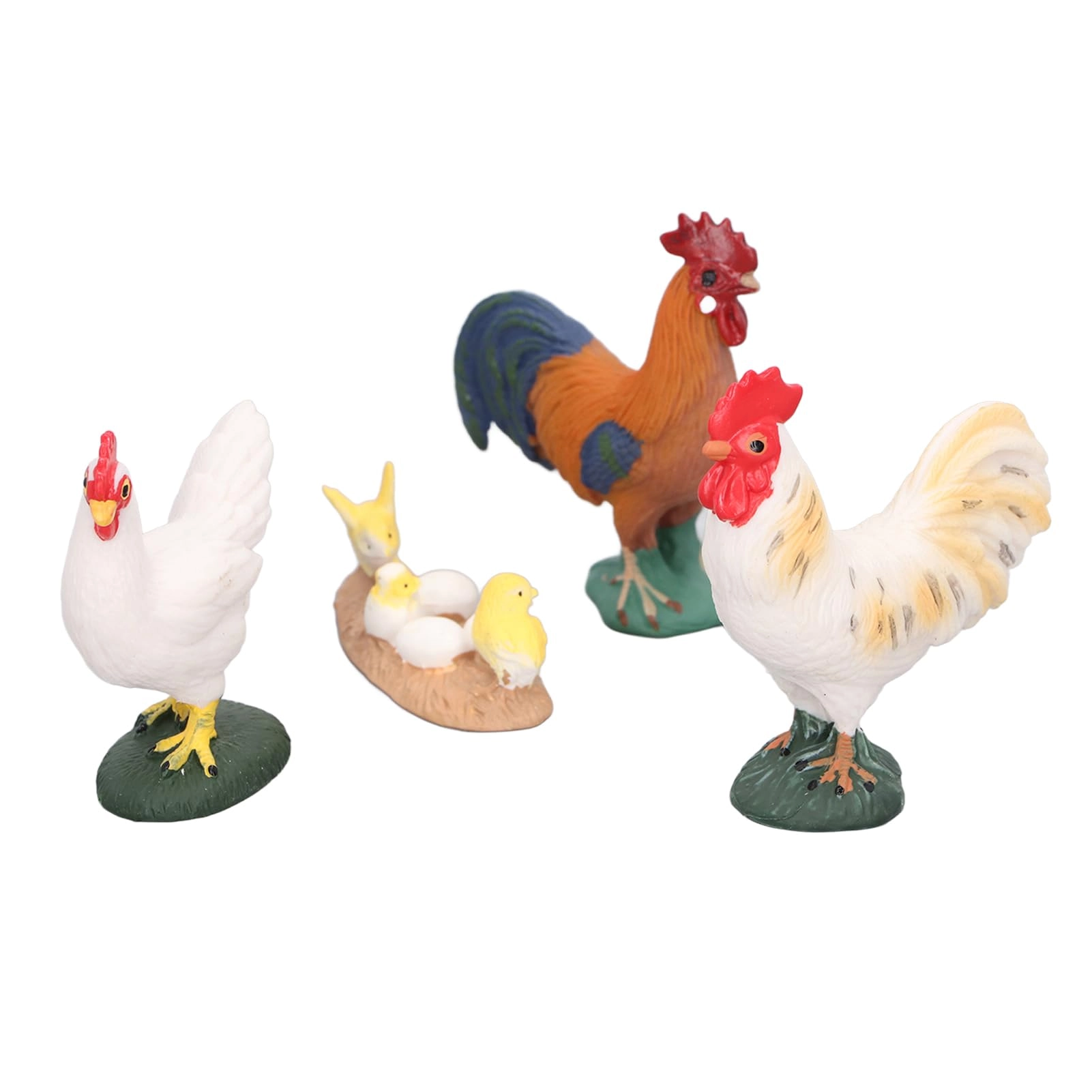 SIXRUN Simulated Farm Chicken Figurines - 18 months - 3 years 4 pieces