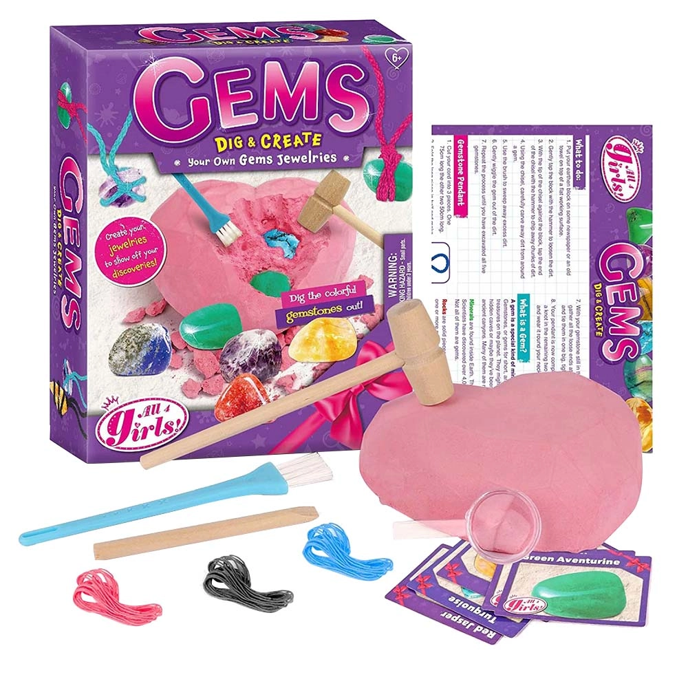 UKR Gems Dig & Create Kit - Suitable for 6 years & above