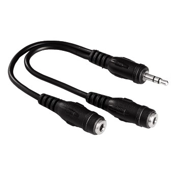 Dual 3.5mm Audio Adapter Cable - 0.2 Meter