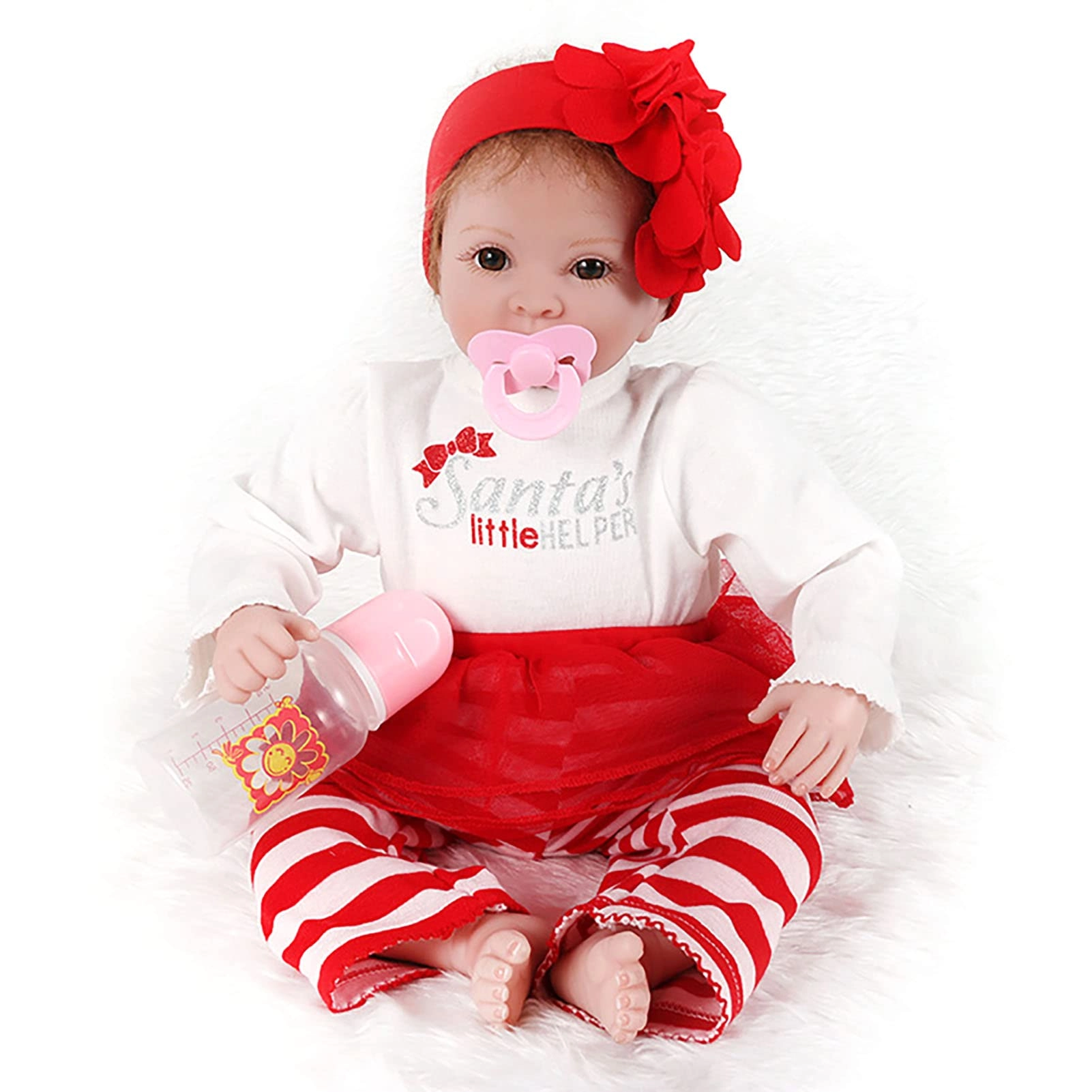 Reborn Baby Doll - 55cm Soft Silicone Limbs Cloth Body