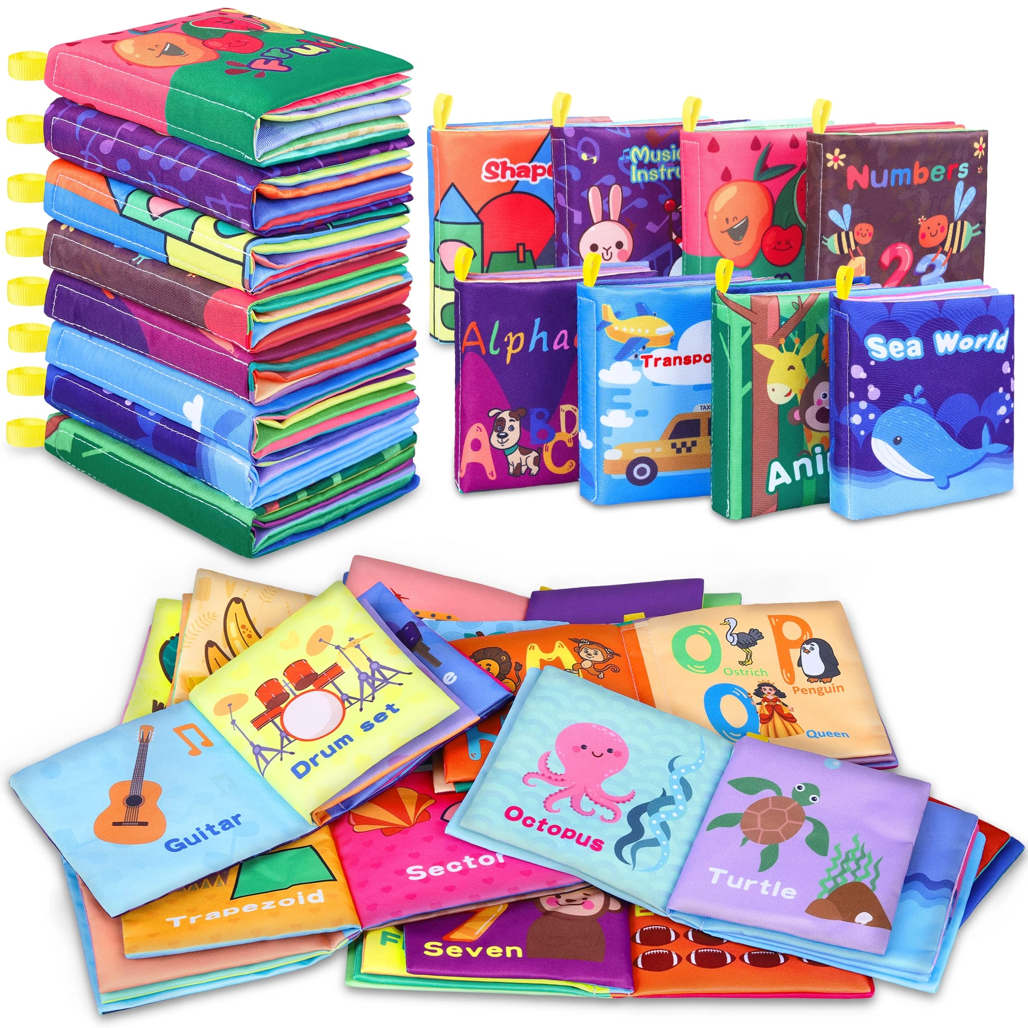 toyk Baby Bath Books - Pack of 8 Multicolor