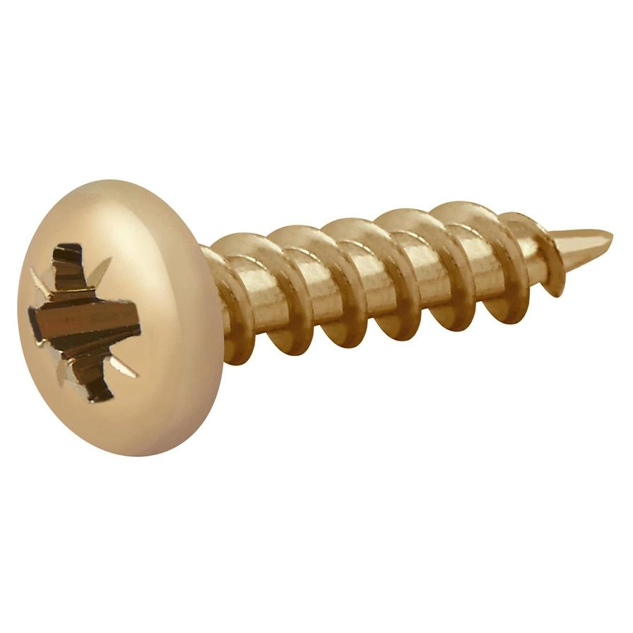 Zinc-Plated Carbon Steel Pan Head Wood Screw Pack 4mm 16mm