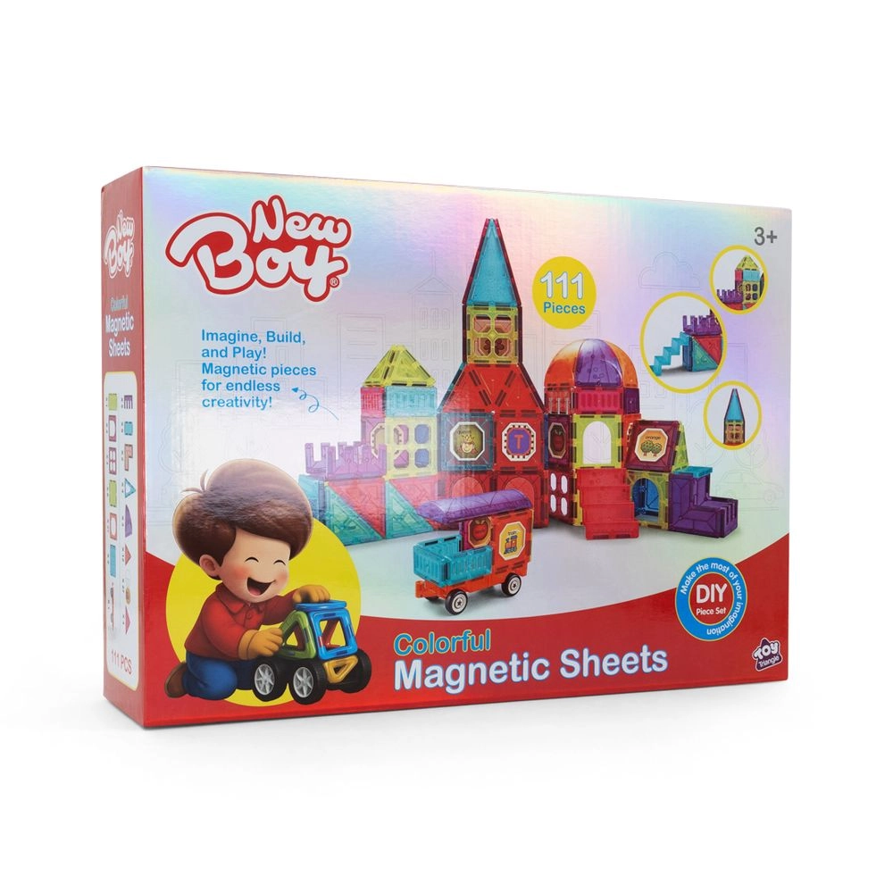New Boy Colorful Magnetic Sheets - Suitable for 3 years & above 111 pieces