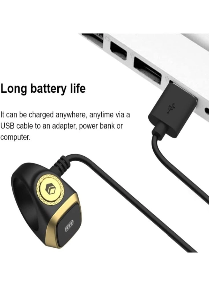 Smart Tasbih Zikr Ring - OLED display Waterproof 22mm