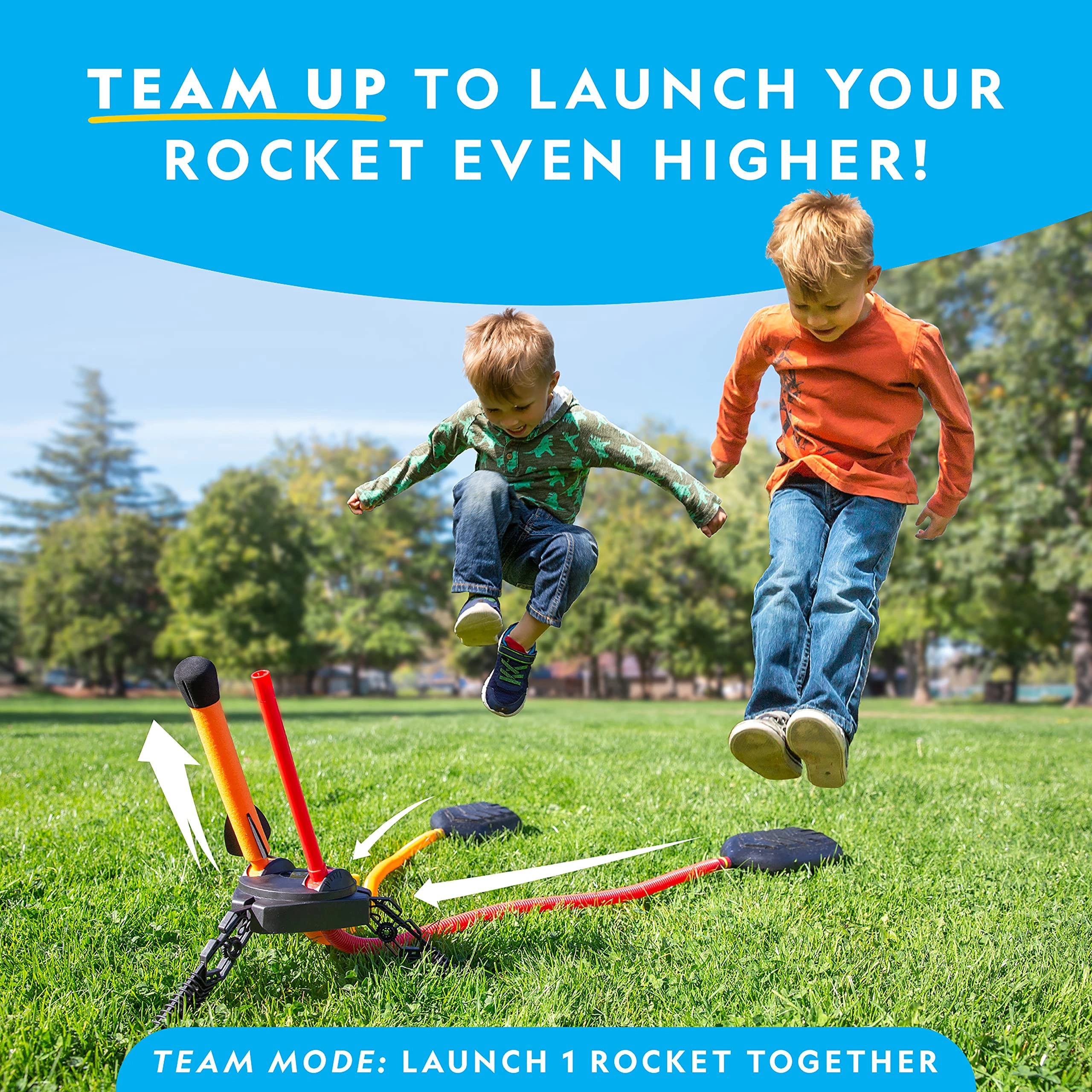 Air Rocket Racers Kit - 4 Foam-Tipped Rockets Up to 100Ft. 6 years+
