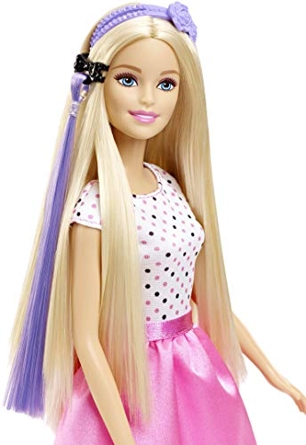Barbie Fun & Fancy Hair Doll - 8.5 inches Blonde Hair Styling Accessories Ages 3+