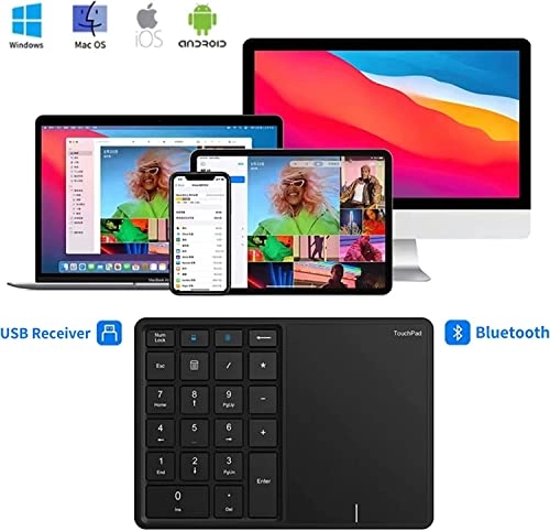 Numeric Keypad - 26 Keys Bluetooth Rechargeable