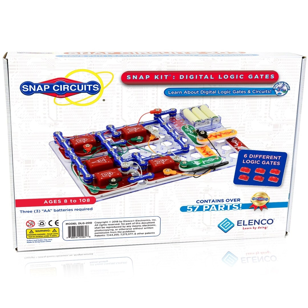 Snap Circuits Digital Logic Gates 200 Exploration Kit STEM Curriculum - 10 years+ 42 pieces