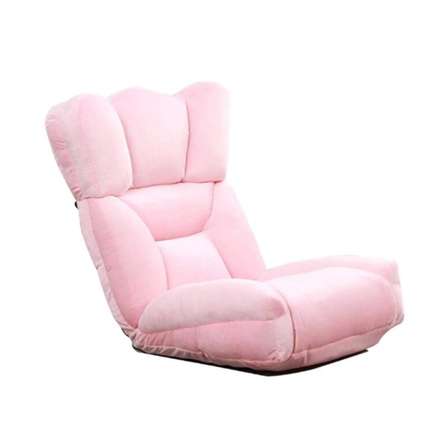 FTLOHQF Floor Folding Adjustable Gaming Chair - Blue (Pink) 5-speed head 6-speed back