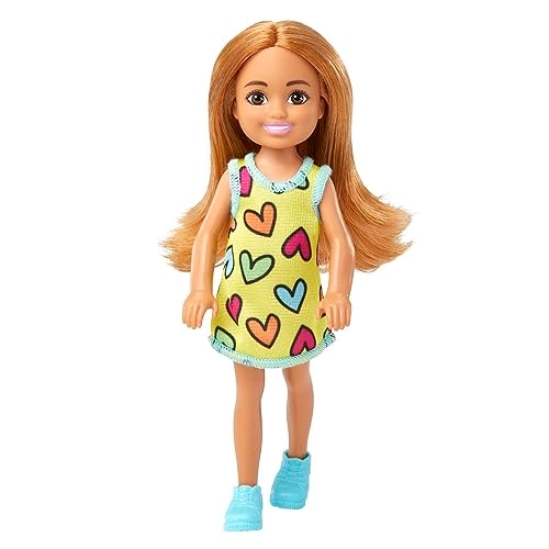 Chelsea Small Doll - 6-inch Blonde Ponytail Yellow Heart-Print Dress Ages 3+
