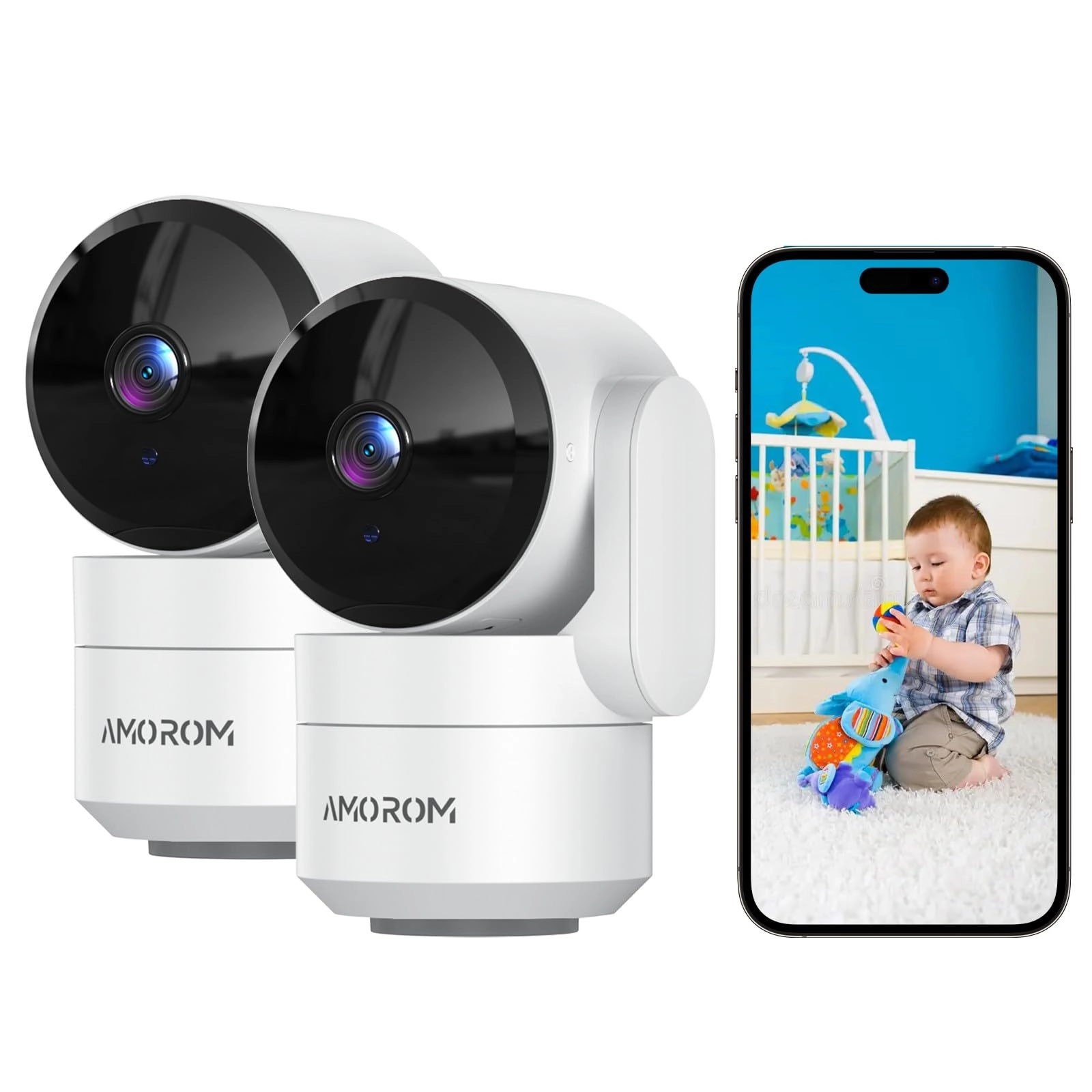 AMOROM Indoor Security Camera Pack
