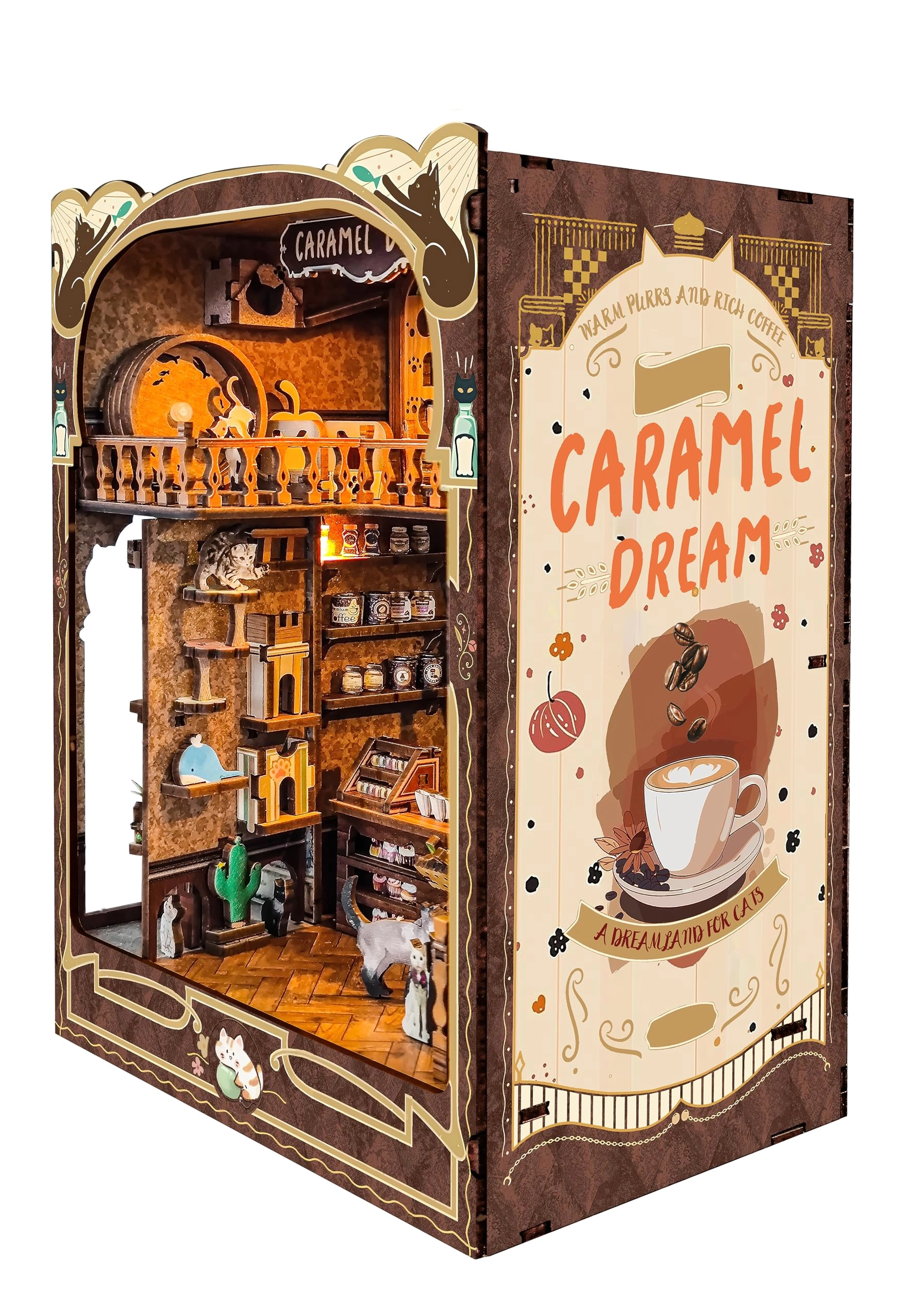 STRUCWOOD Book Nook Kit - LED Light 3D Wooden Puzzles