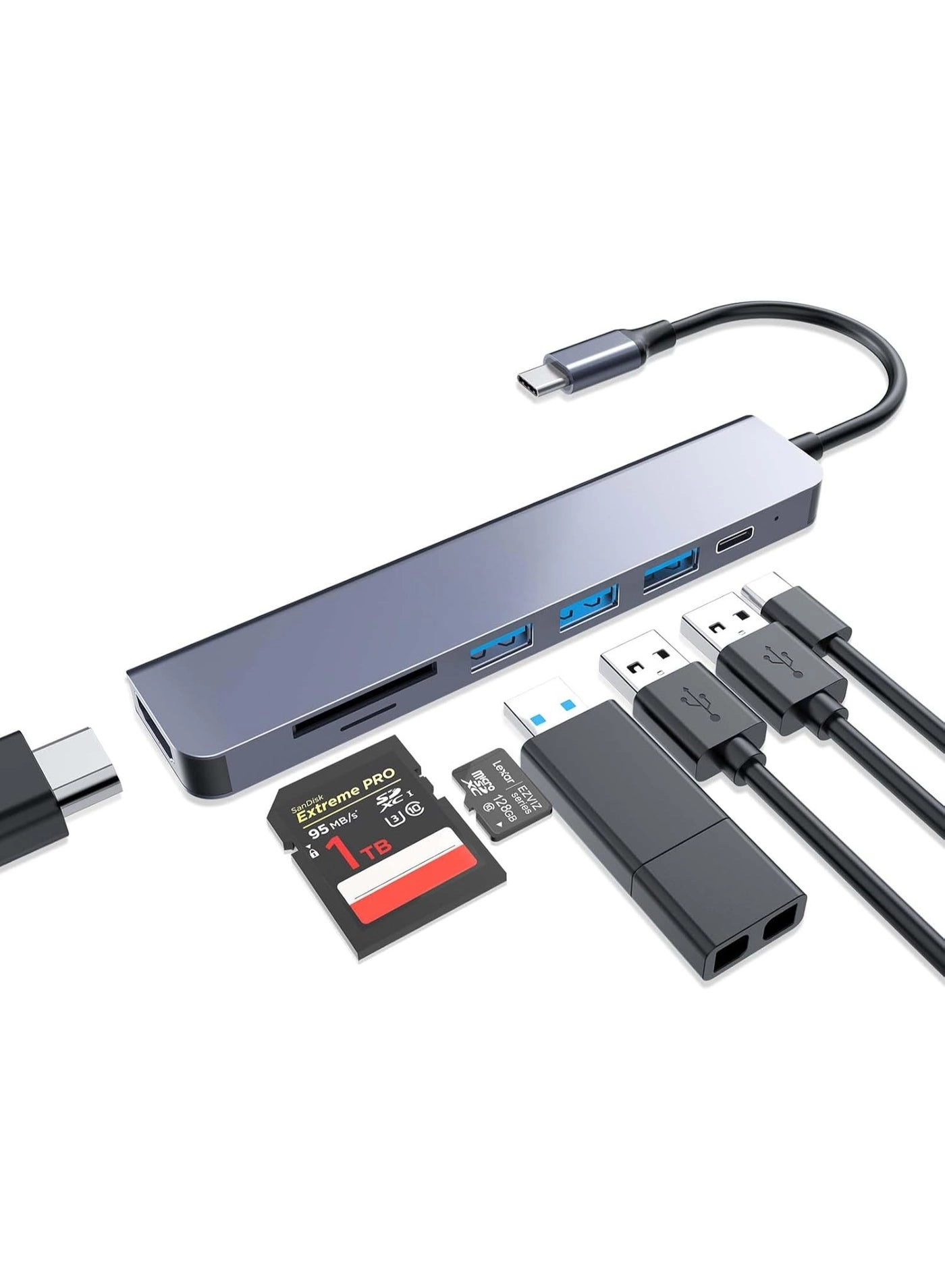 ORIONMAX USB-C Hub - 7-in-1 4K HDMI 100W PD