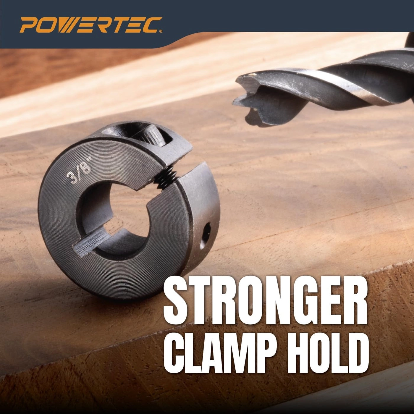 Drill Bit Stop Collar Set - 7 Piece 1/8" 3/16" 1/4" 5/16" 3/8" 7/16" 1/2â€