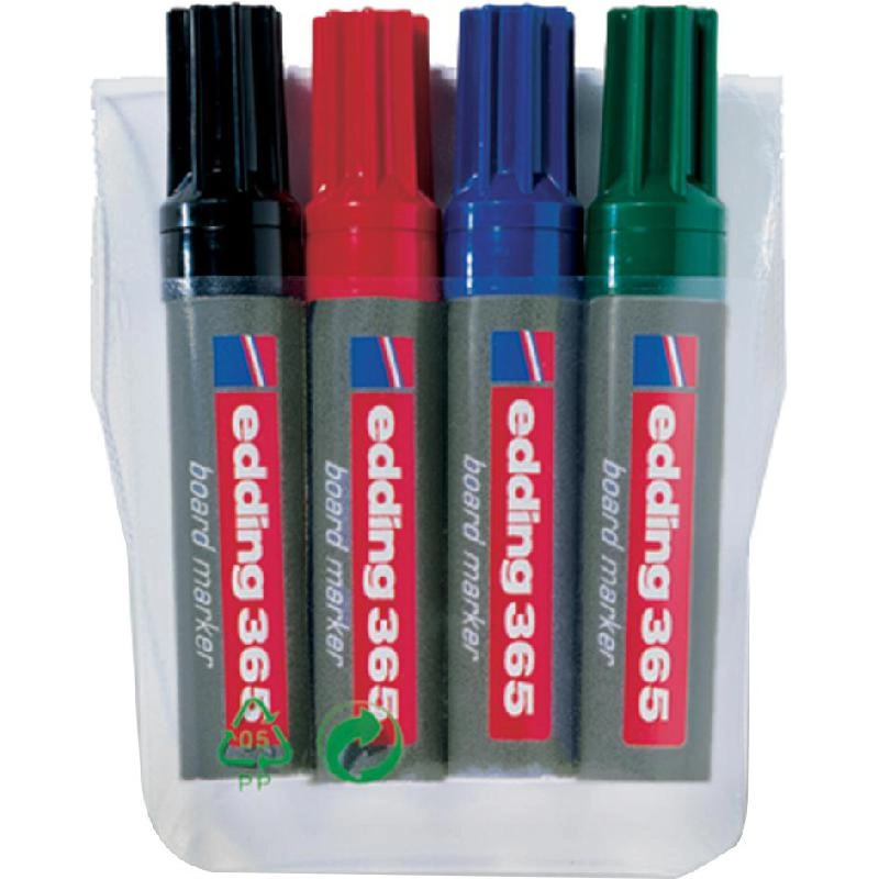 Edding 365 - Black;Blue;Green;Red Chisel Tip