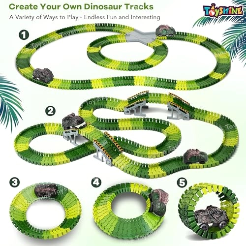 Flexible Dinosaur World Road Race Track - 36 months - 10 years 199 pieces