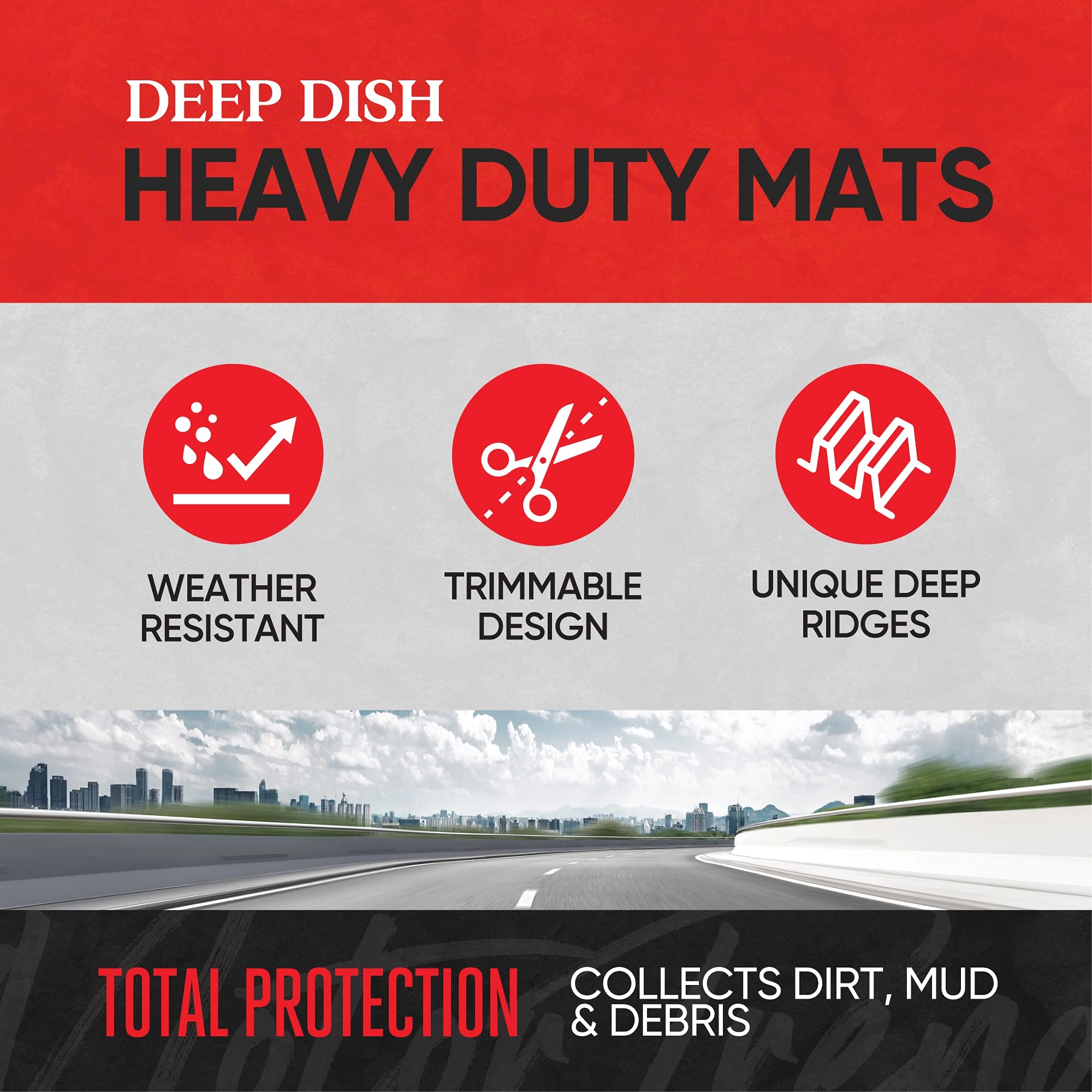 FlexToughXL Floor Mats - Gray All-Weather Heavy Duty
