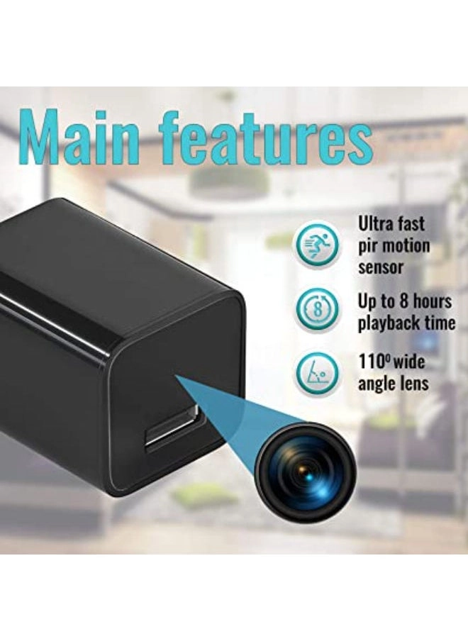 Mini Charger Hidden Camera - 128GB 1920 X 1080 30fps