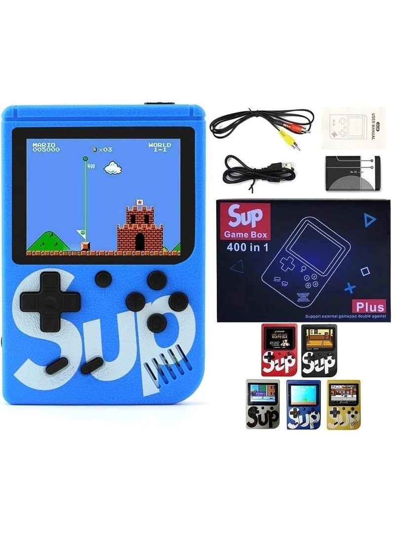 Handheld Game Console - 400 Built-in Games 3-Inch Color Screen Rechargeable Battery