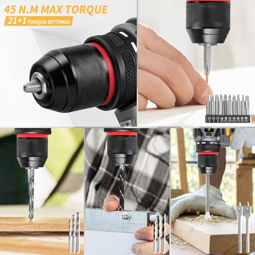 Brushless Compact Drill - 18V 45Nm 120PCS