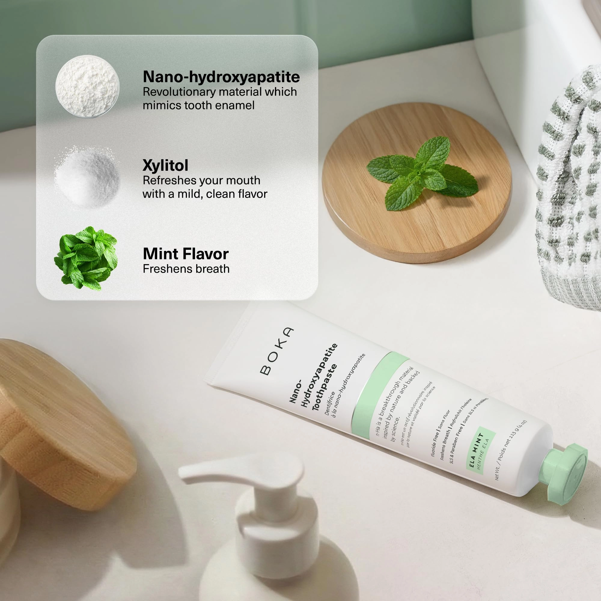 Nano Hydroxyapatite Ela Mint Toothpaste Adult 36.85 Grams
