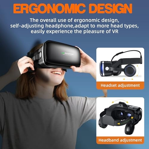 VR headset - HiFi Headphones 180 Degrees