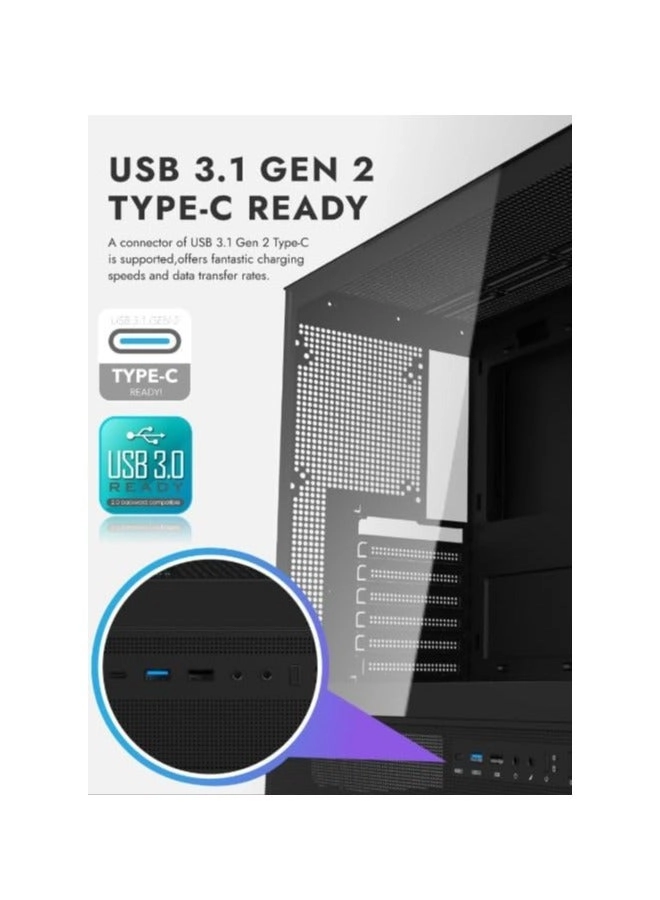 DPX90 - Tempered Glass Panels Mid Tower