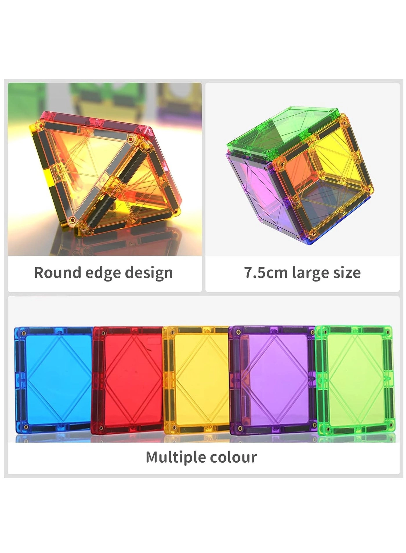 Color Window Magnetic Piece Building Blocks - 78pcs