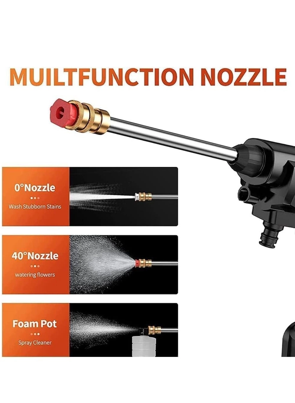 Cordless Portable Washer - 48V 200W 30Bar