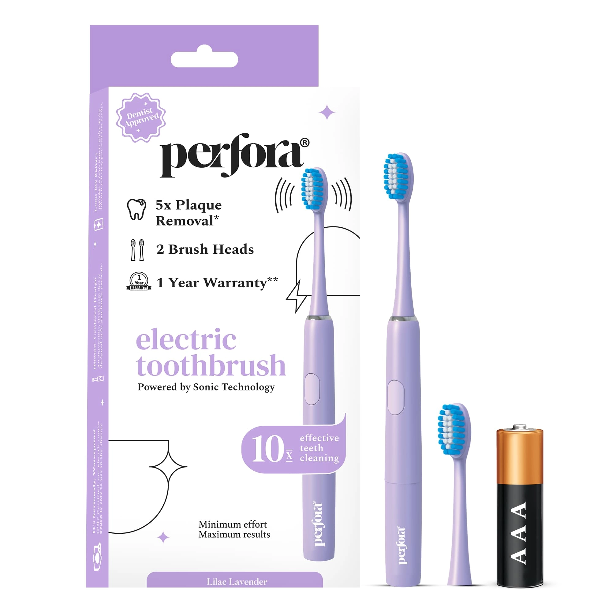 Electric Toothbrush 002 - AAA Powered 90 Days Battery Life Ultra Soft Pack