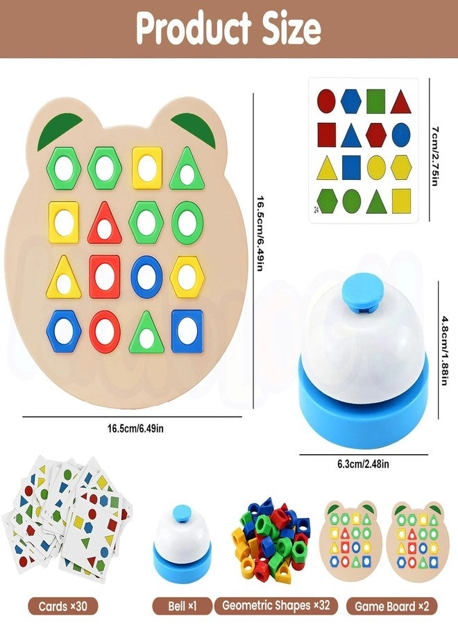 Geometric Shape and Color Matching Puzzle Board Game - 3+ Years