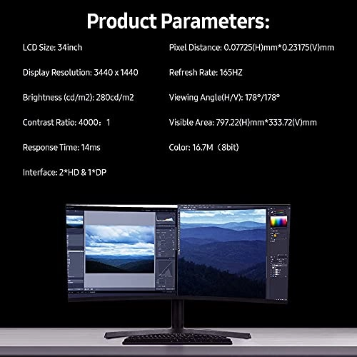 Curved Monitor - 3440 x 1440 34 Inch