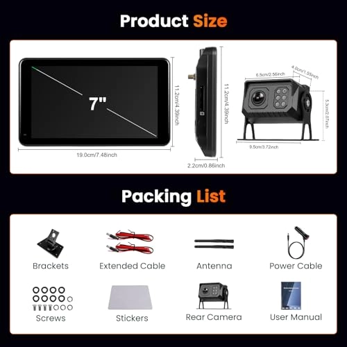 Digital Reversing Camera Kit - Night vision wireless 720P